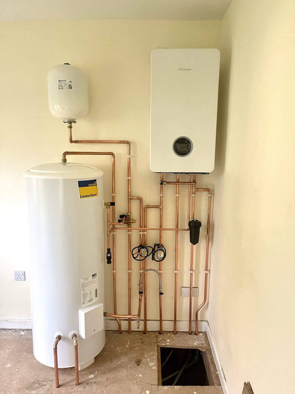 Central heating installations new boiler fitting